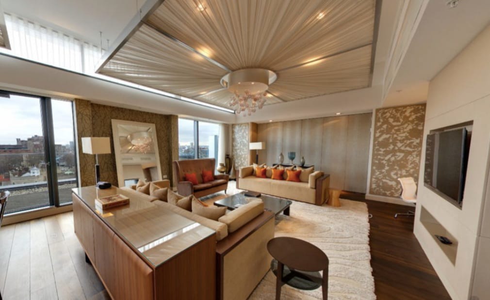 Modern living room with elegant interior design.